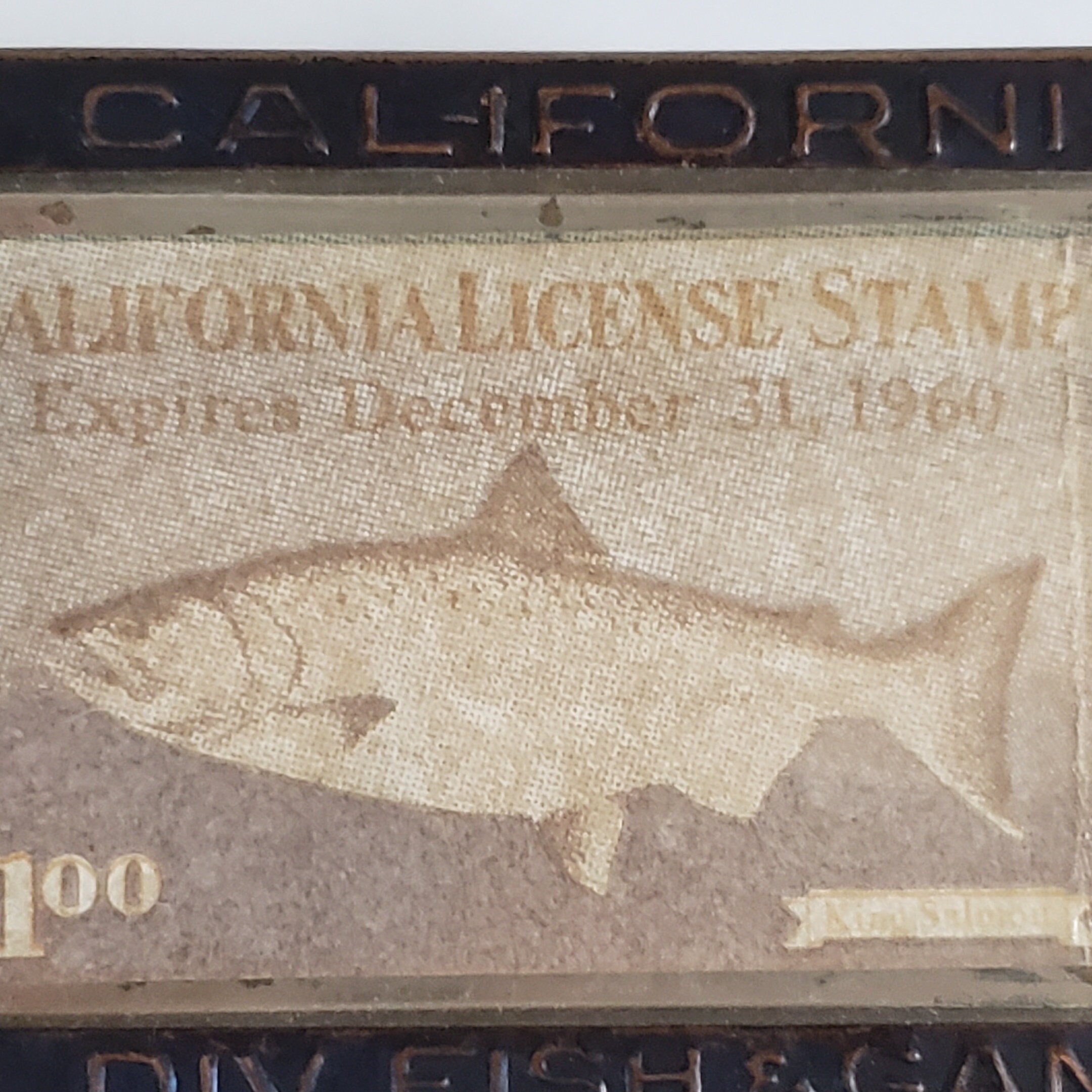 Old California Fish and Game License Frame With 1960 Stamps Etsy