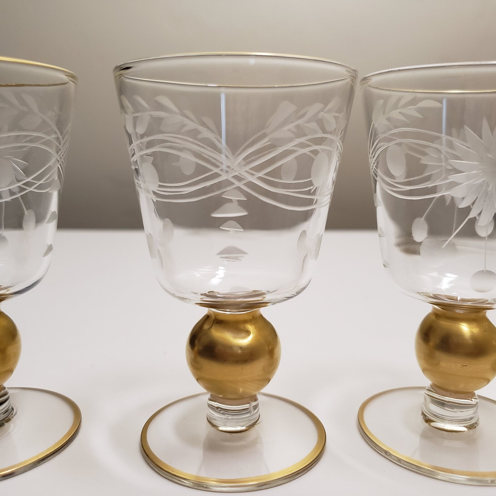 Glastonbury Lotus Glass 4 Cordials With Stem 5536 With Etsy