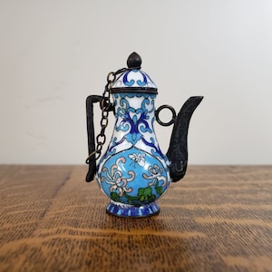 Antique Miniature Cloisonne Tea Pot