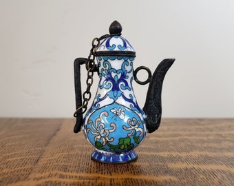 Antique Miniature Cloisonne Tea Pot