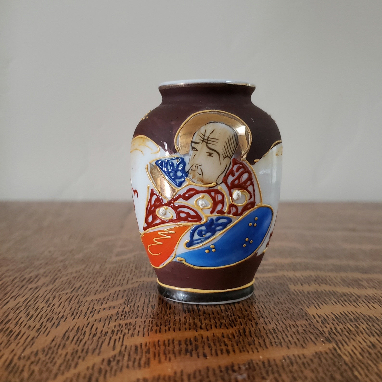 Miniature Japanese Moriage Vase Occupied Japan Etsy