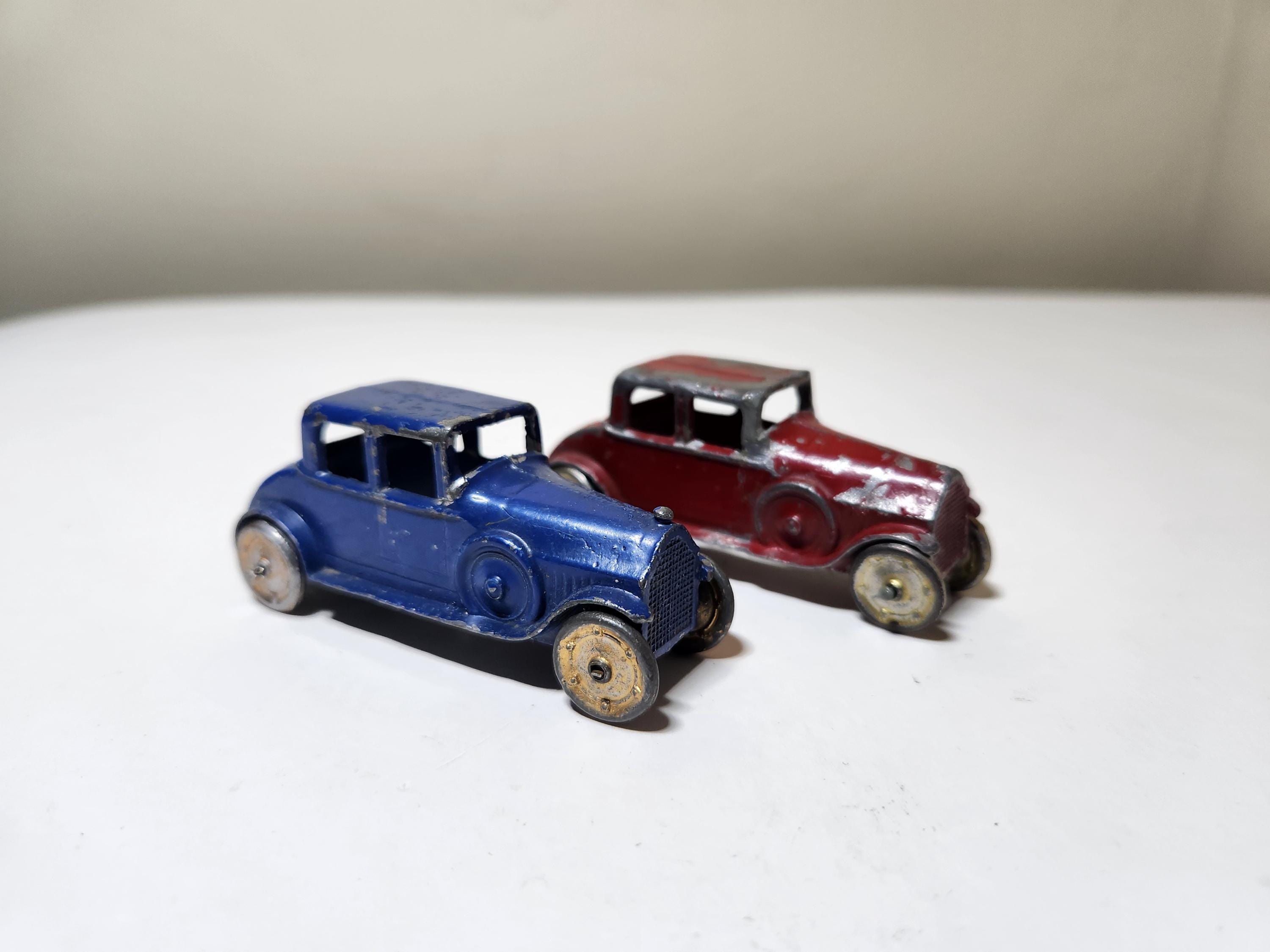 Tootsie Toy Coupe With Disc Wheels, Red and Blue Set of 2 - Etsy