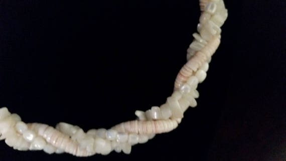 Three Strand Mixed Shell Necklace - image 3