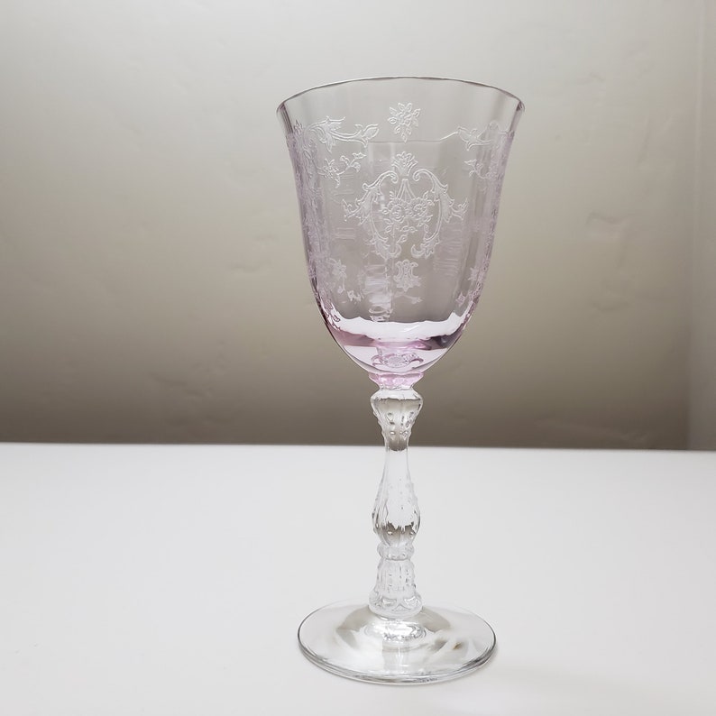 Fostoria Navarre Claret Wine With Blue or Pink Bowl Each Etsy