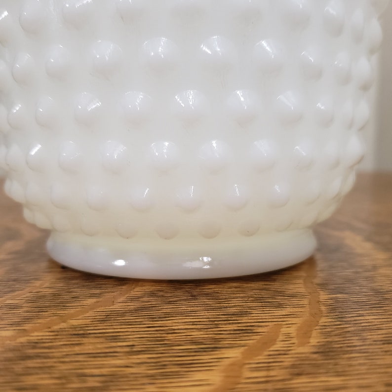 Fire King 5 1/4 Hobnail Milk Glass Vase With Scalloped Etsy