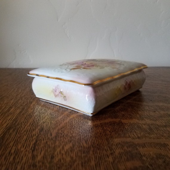 Schumann Sunset Rose Cigarette Box with Lid or Co… - image 4