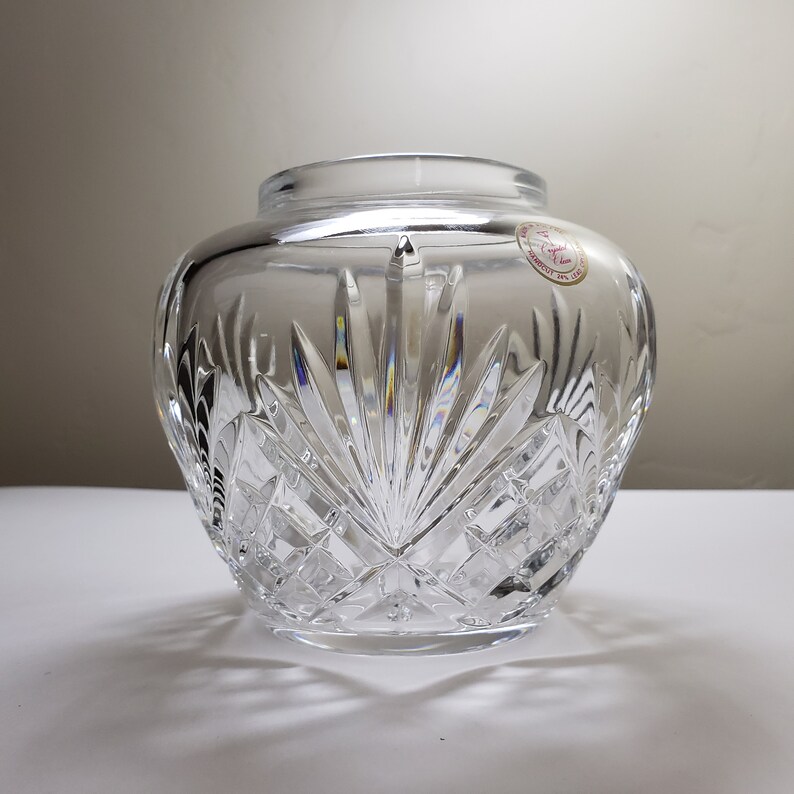 Polished Crystal Vase by Crystal Clear Made in Poland Etsy