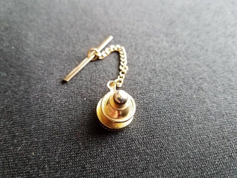 Gold Tone Button Tie Tack by SWANK