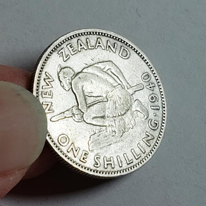 1940 New Zealand 1 Shilling Coin