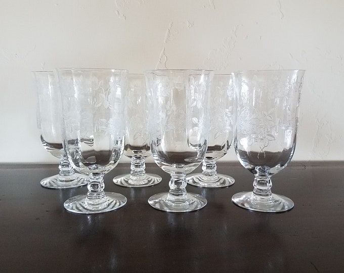 Fostoria Willowmere Footed Tumblers Set of 6 Etsy