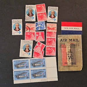 Group of US Air Mail Stamps