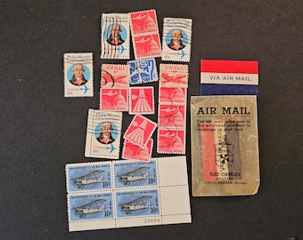 Group of US Air Mail Stamps