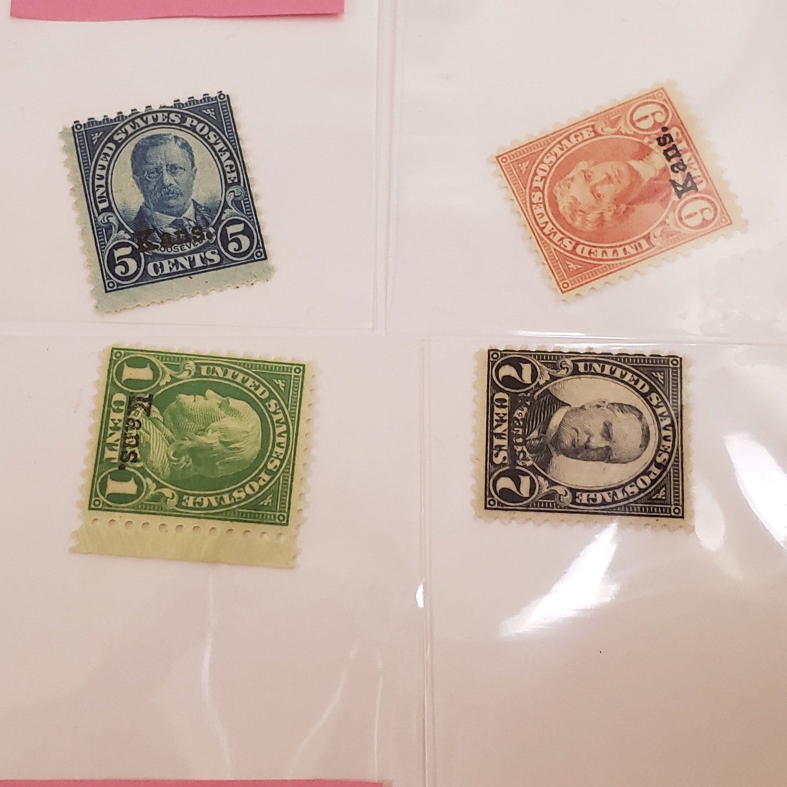 1929 Kansas Overprint Stamps 1 Cent to 9 Cent Stamps Etsy