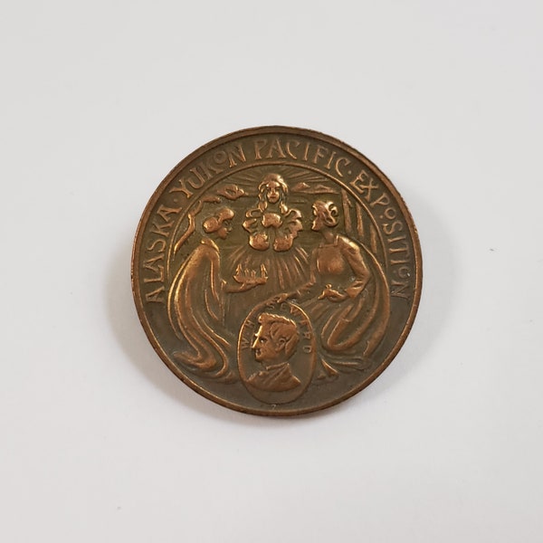 1909 Alaska Yukon Pacific Exposition Pin / Brooch