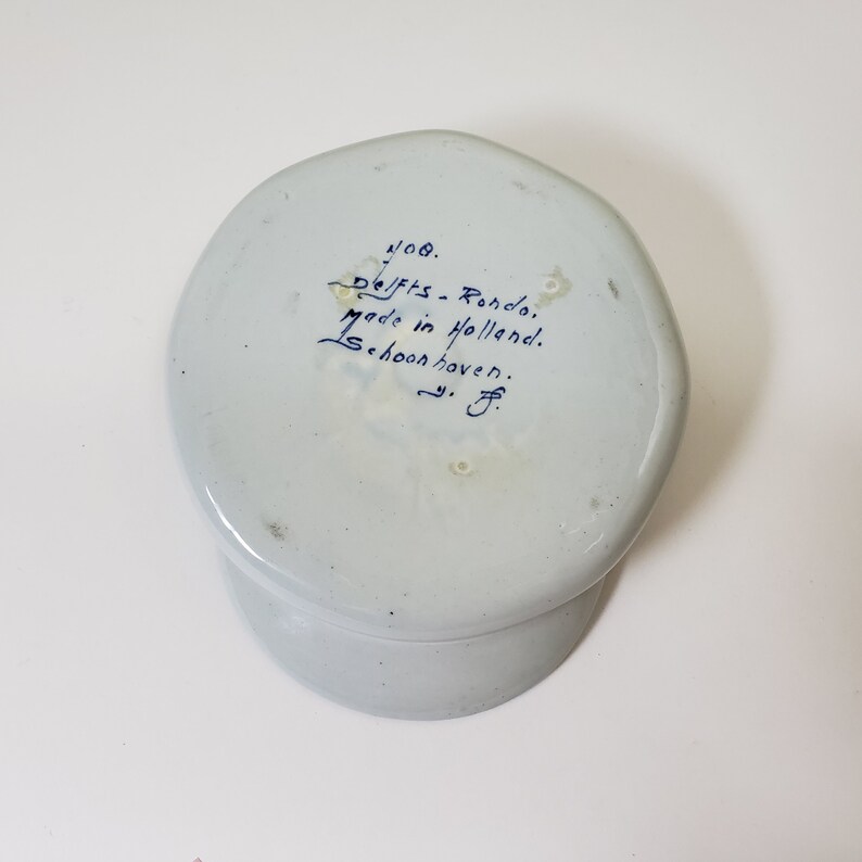 Delfts Blue Rondo Schoonhoven Hand Painted Hat Dish Dexis Iberica Collectibles Art Collectibles