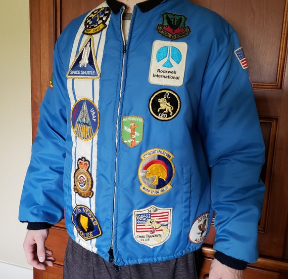 1980's NASA Mission Patch Jacket - Total of 35 Pa… - image 1
