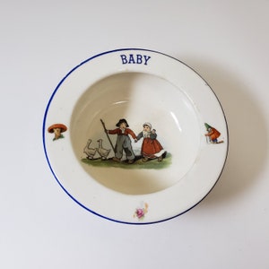 Antique Czechoslovakia Childs Bowl