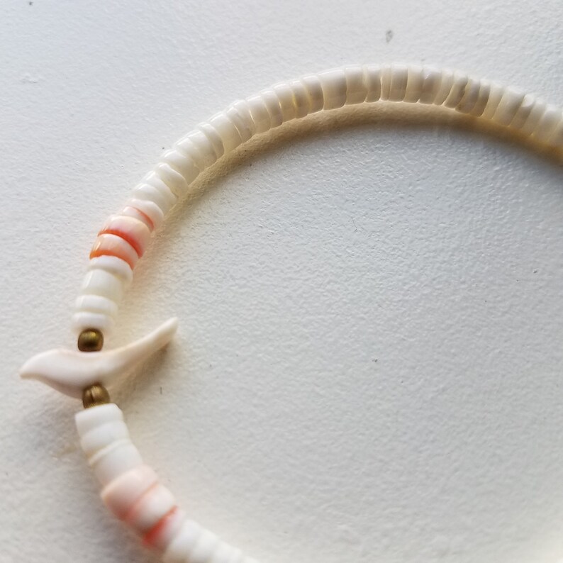 Shell Bracelet with Bird Bead