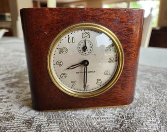 Wooden Case Seth Thomas Desk Clock