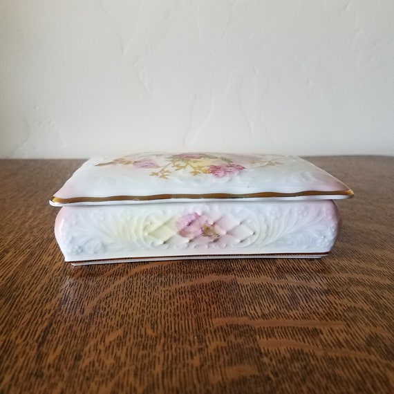 Schumann Sunset Rose Cigarette Box with Lid or Co… - image 5