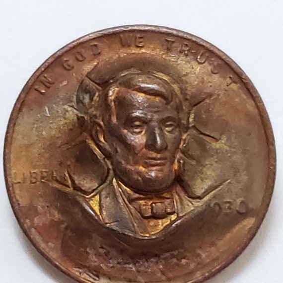 1930 Lincoln Cent/Penny Pop Out Pin - image 2
