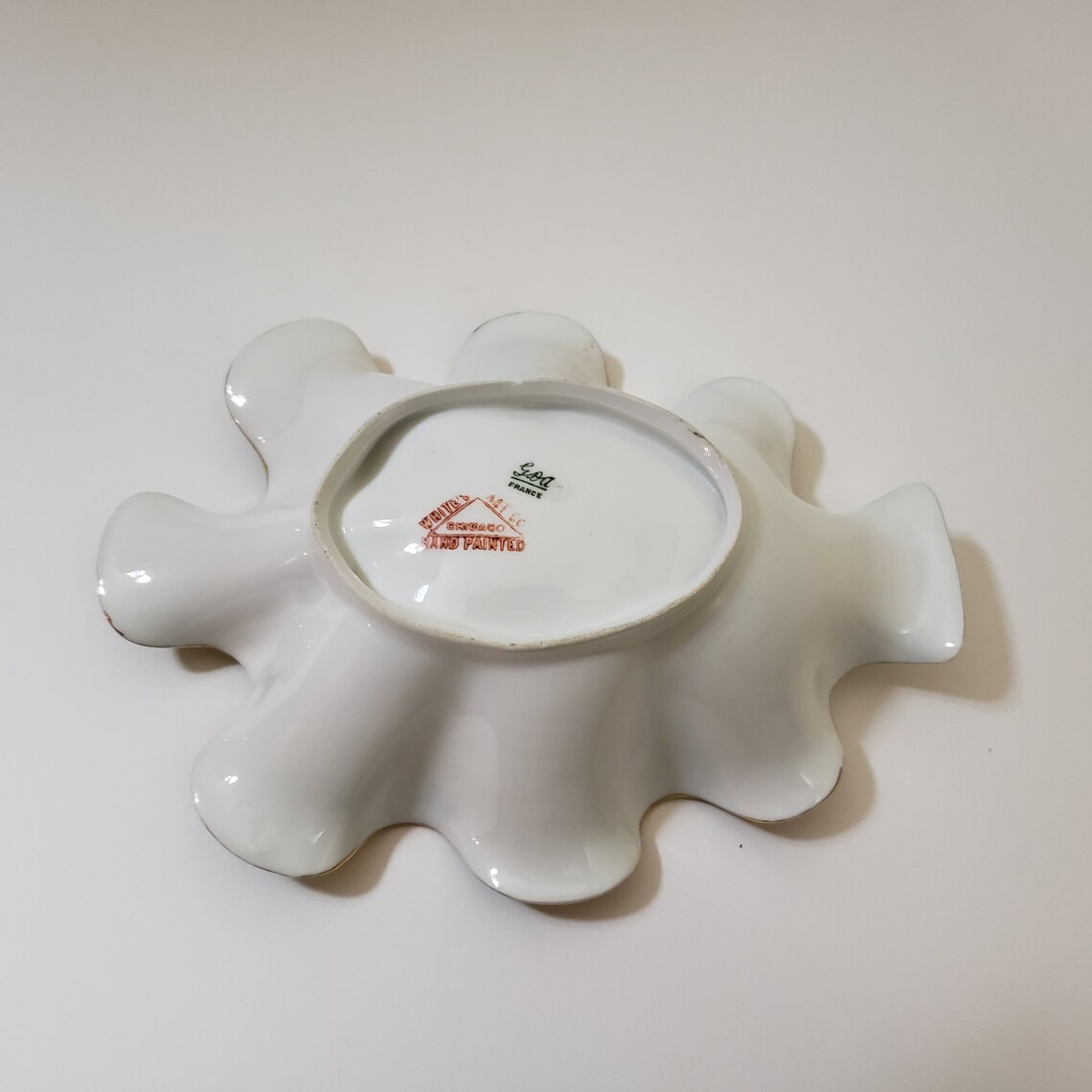 Limoges Ruffled Nut Dish GDA France Mark Hand Painted and Etsy