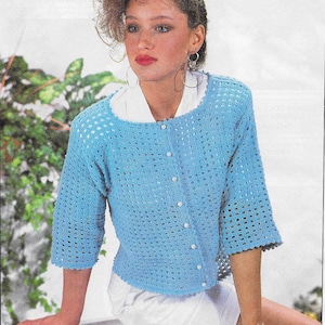 Crochet Double Grid Stitch Cardigan