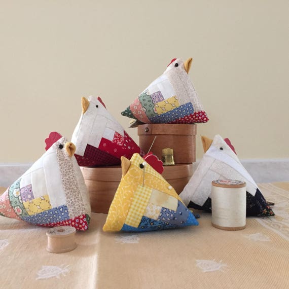 Log Cabin Fabric Pincushions Etsy