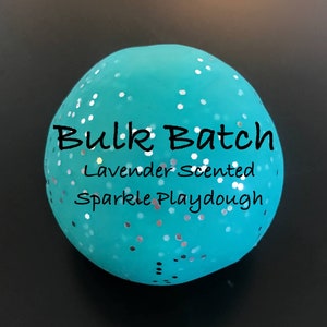 Lavender Scented Sparkle Playdough Bulk Batch 1, 3, or 5lbs Homemade,  All-natural Playdough With Silver Glitter 