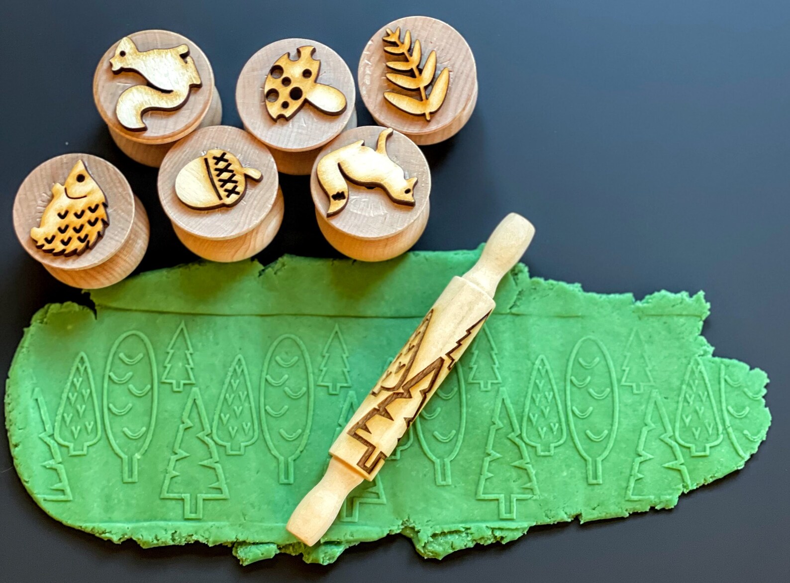 8Pcs Fall Woodland Stampers Set - Autumn-Themed Wooden Stamps For DIY Crafting, Card Making & Scrapbooking