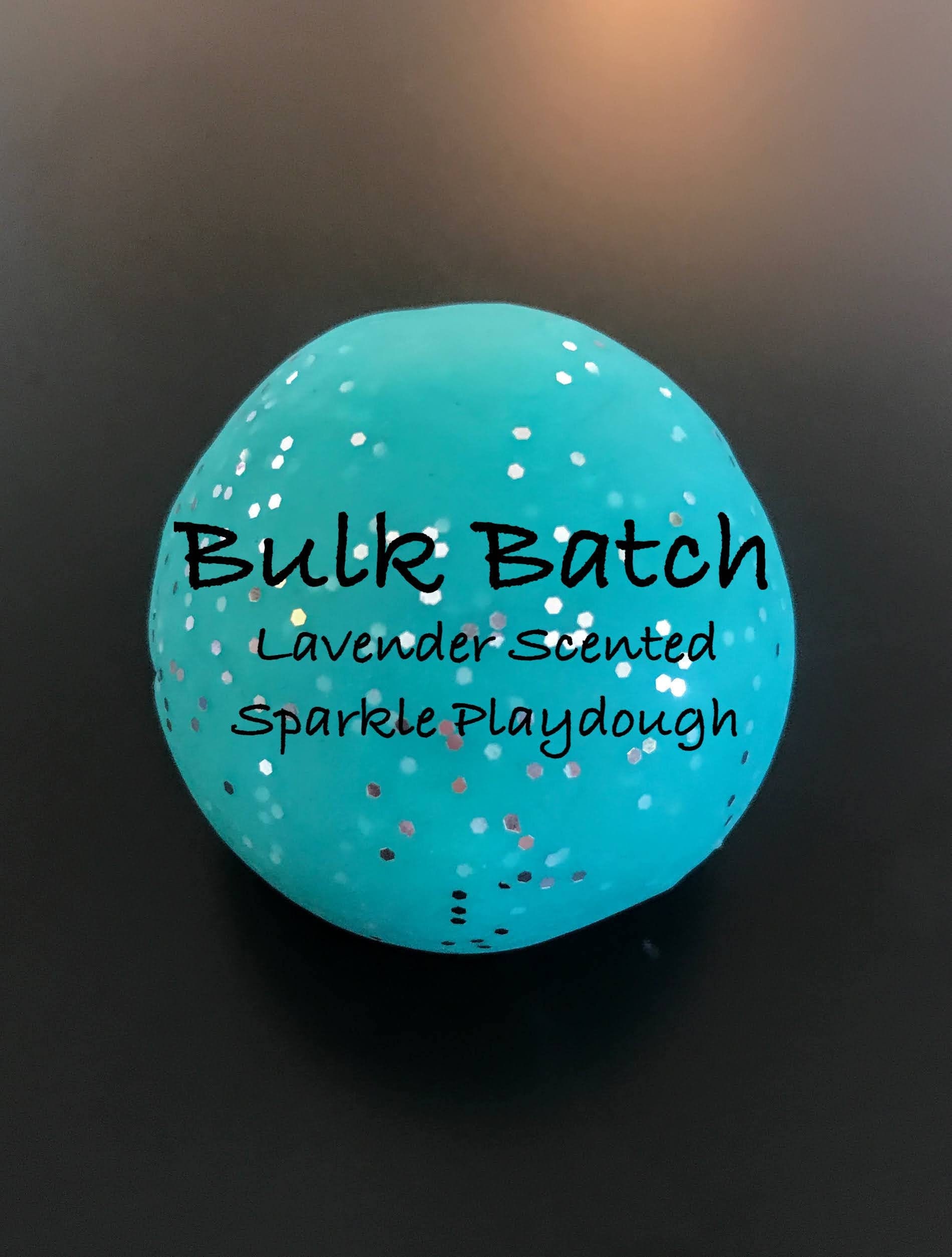 Lavender Scented Sparkle Playdough Bulk Batch 1, 3, or 5lbs Homemade,  All-natural Playdough With Silver Glitter 