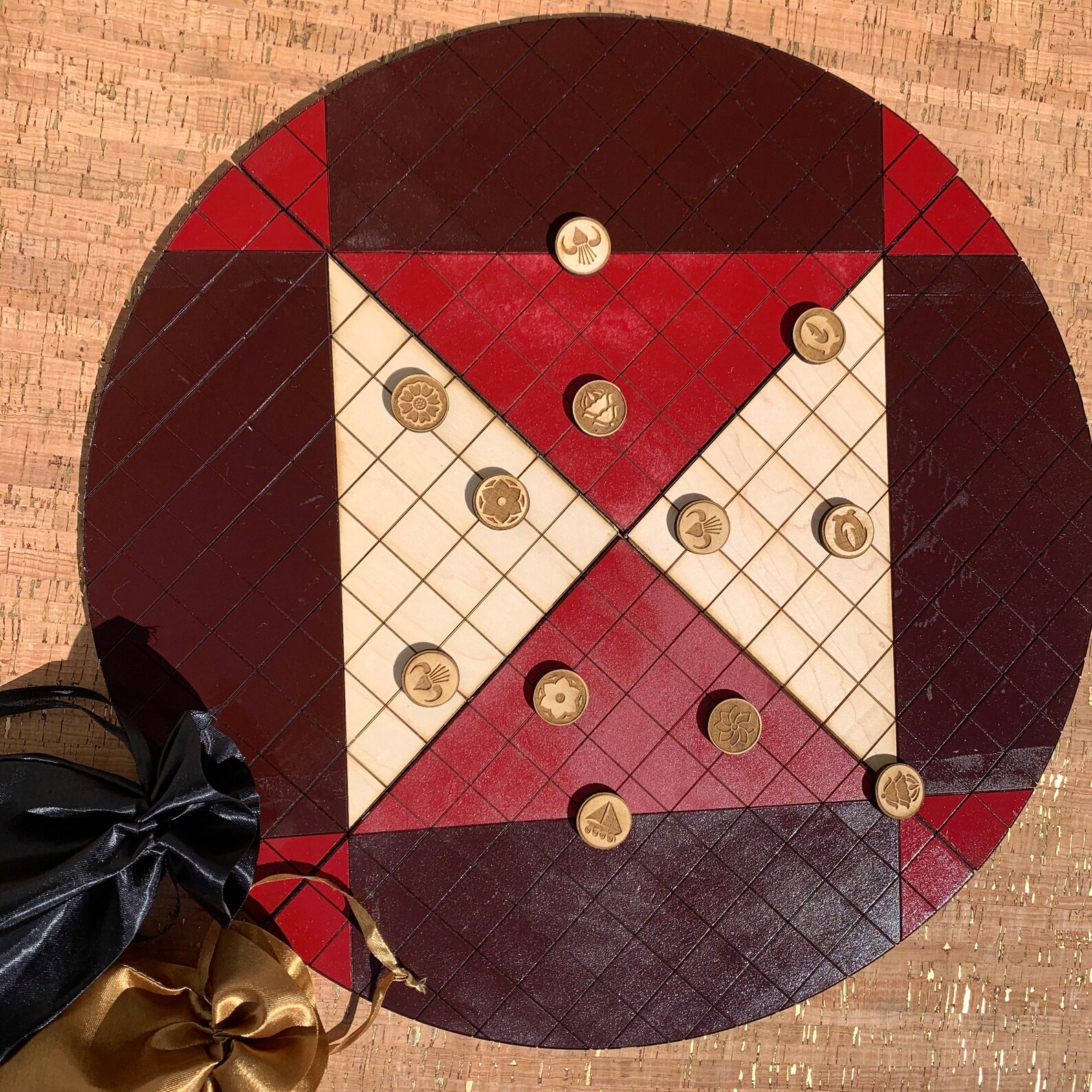 Pai Sho Board Game With 2 Player Tile Set Engraved Wood - Etsy