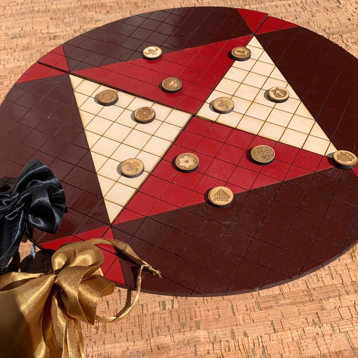 Pai Sho Board Game with 2 Player tile set Engraved Wood | Etsy