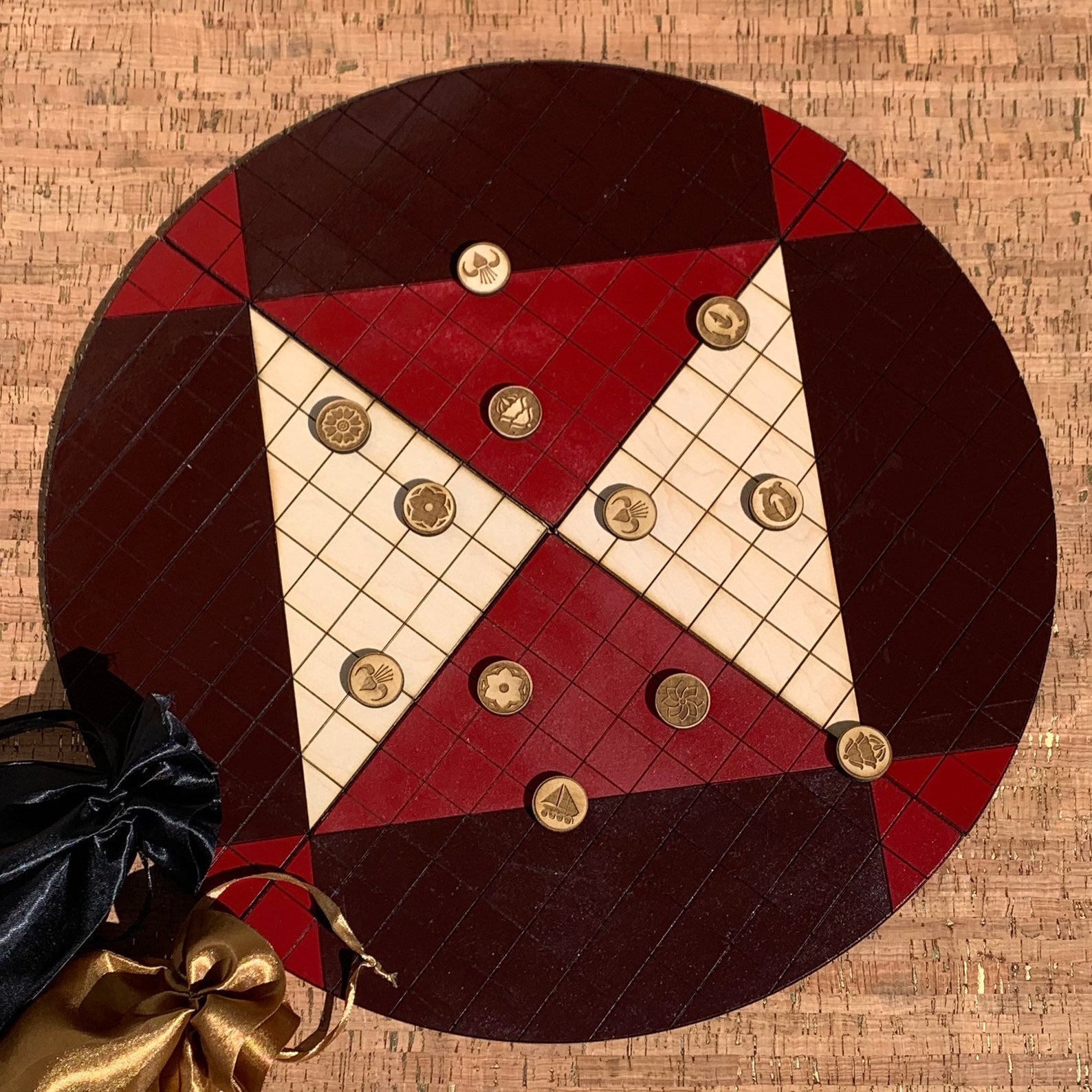 Pai Sho Board Game with 2 Player tile set Engraved Wood | Etsy