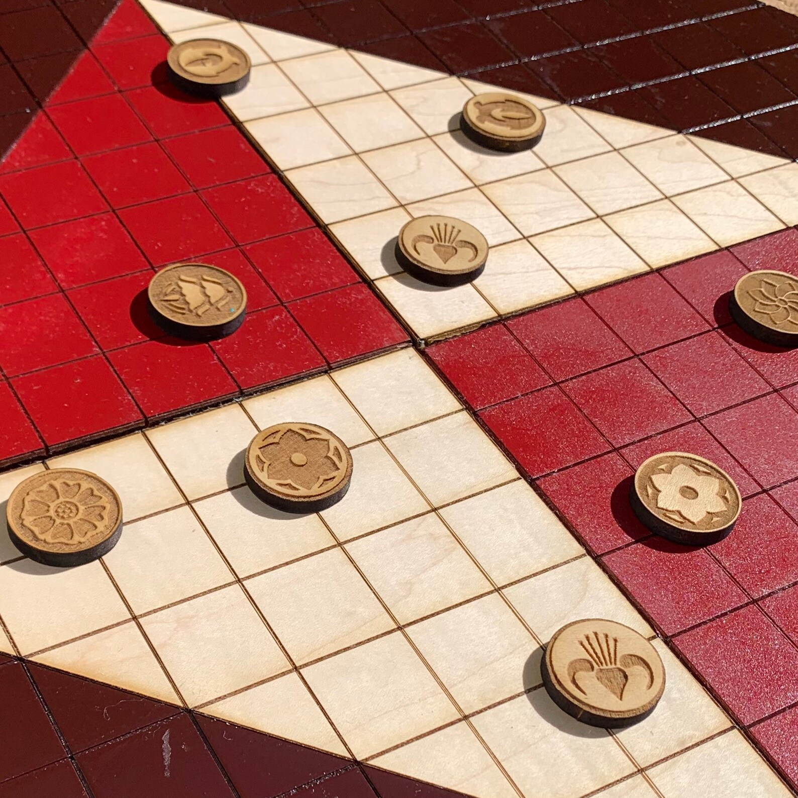 Pai Sho Board Game with 2 Player tile set Engraved Wood | Etsy