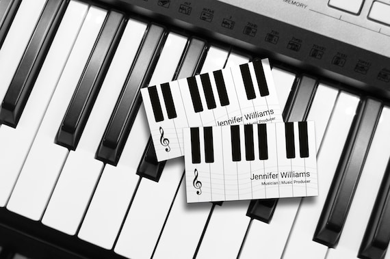 Klavier Visitenkarte Vorlage Musik Lehrer Visitenkarten Etsy