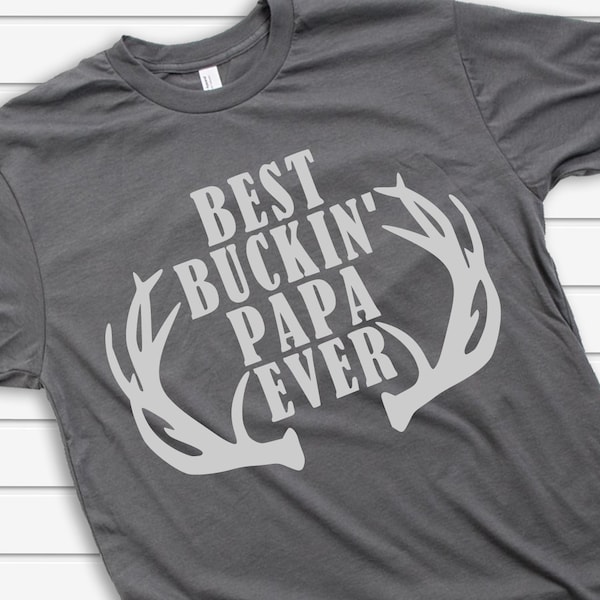 Best Buckin Papa Ever Buck Antlers Dad Grandpa Fathers Day Deer Hunting - svg dxf eps png clipart cut print cricut silhouette cuttable file