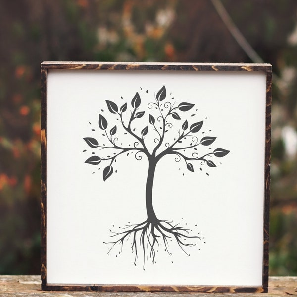 Tree SVG, Tree of Life svg, Tree with Roots svg, Winds of Change svg, Tree with Leaves svg. printable cuttable file for cricut