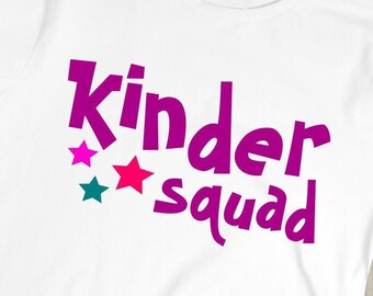 Download Kindergarten Squad Svg File Sayings Kindergarten Svg Instant Download Kindergarten Graduation Shirt Teacher Digital Cricut Iron Shirt N206 Clip Art Art Collectibles