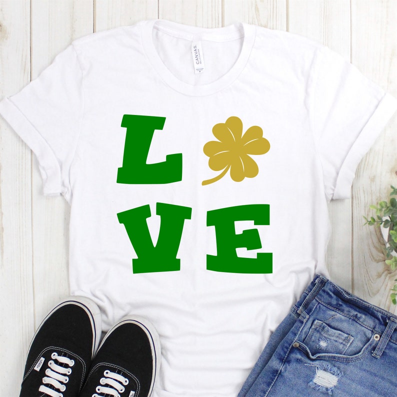 Shamrock svg Love with Shamrock svg Love svg St Patricks | Etsy