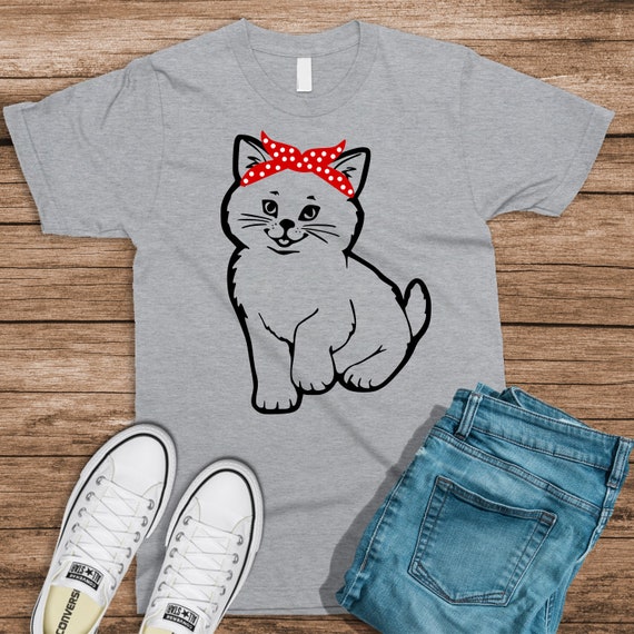 Download Cat Svg Cat With Bandana Svg Kitten With Bandana Svg Kitten Etsy PSD Mockup Templates