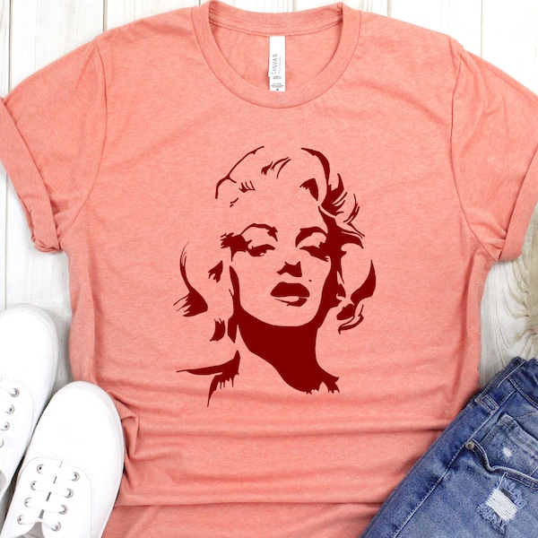 Marilyn Monroe popart face shadow shadowing light casting art - svg dxf eps png cut print clipart iron on transfer cricut silhouette