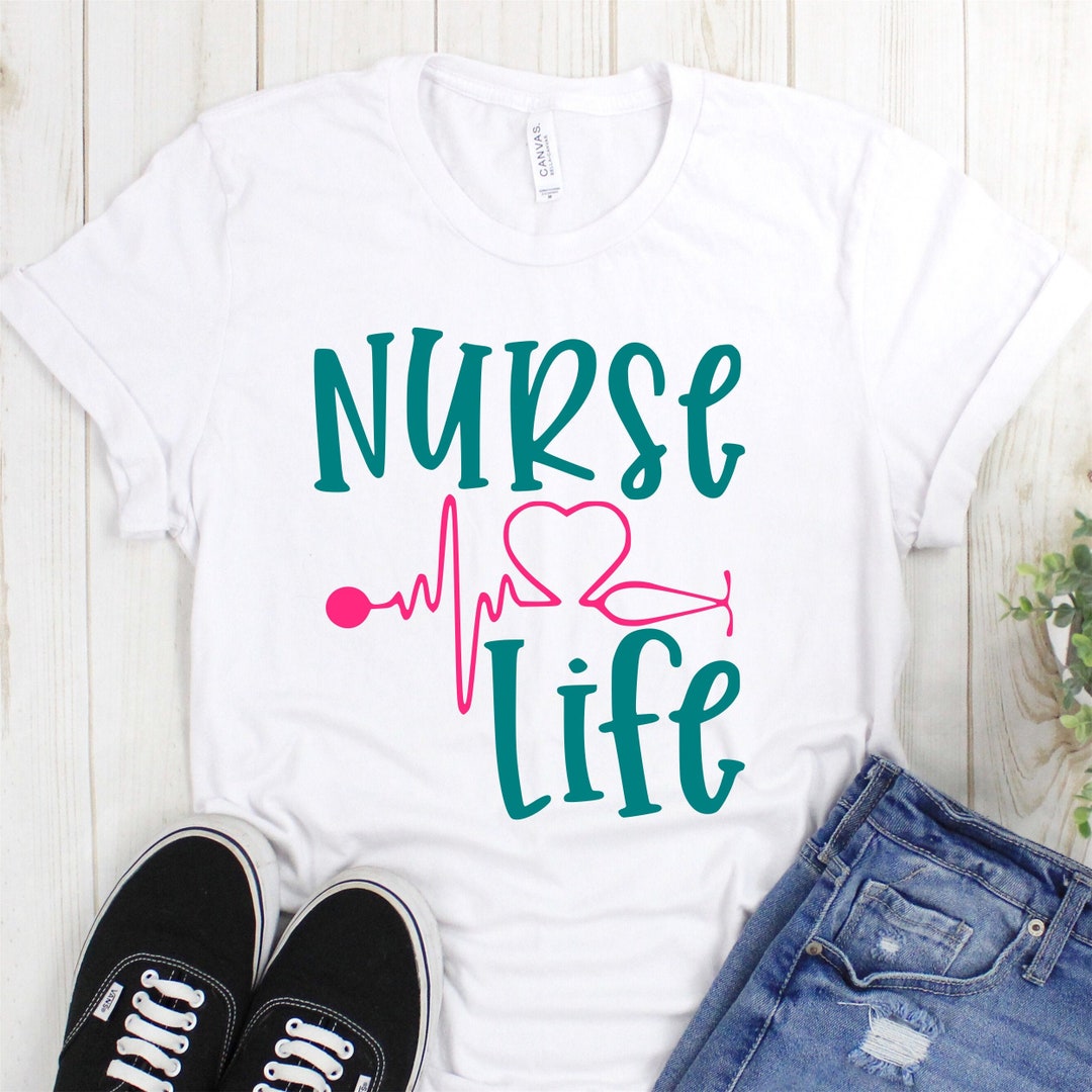 Nurse Svg Nurse Life Svg Stethoscope Heartbeat Svg - Etsy