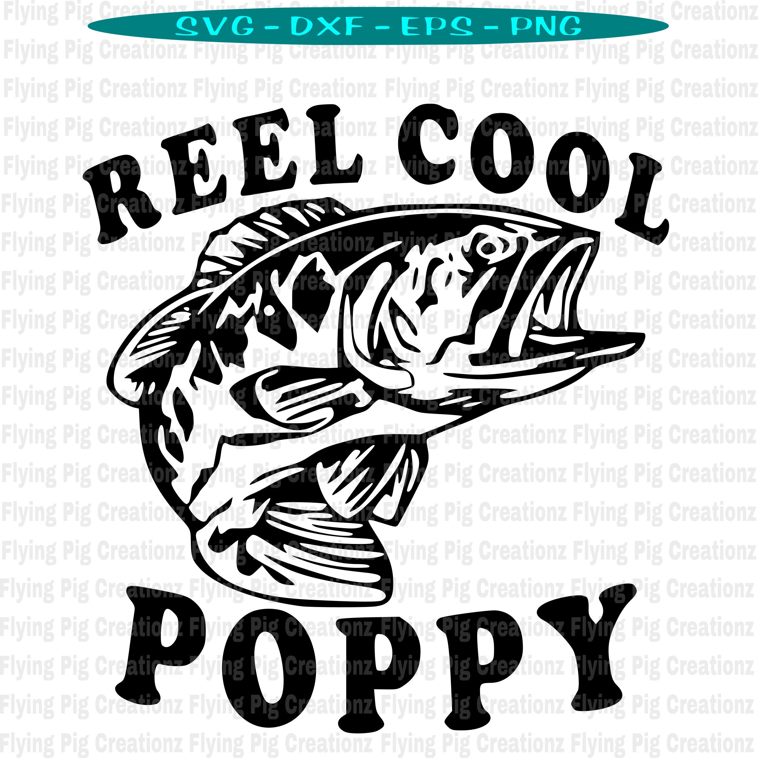 Download Reel Cool Grandpa Papa Poppy Worlds Greatest Grandpa Fishing | Etsy