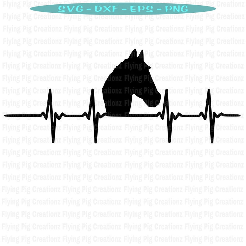 Horse Heartbeat EKG Love Heart Beat 4H Showstock Livestock Etsy