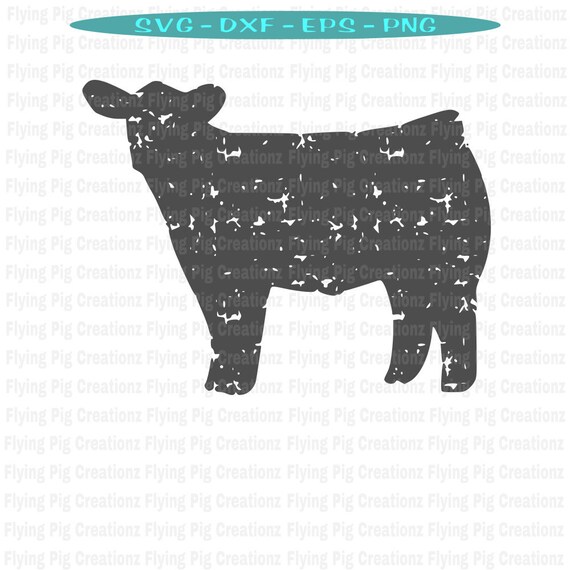 Download Cow Svg Distressed Cow Svg Show Cow Svg Cow Silhouette Svg Etsy
