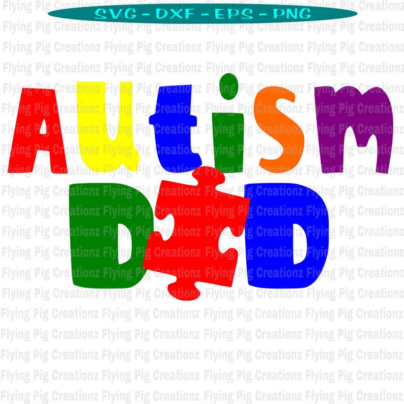 Autism Dad SVG file Autism Dad svg Autistic Puzzle Piece ...
