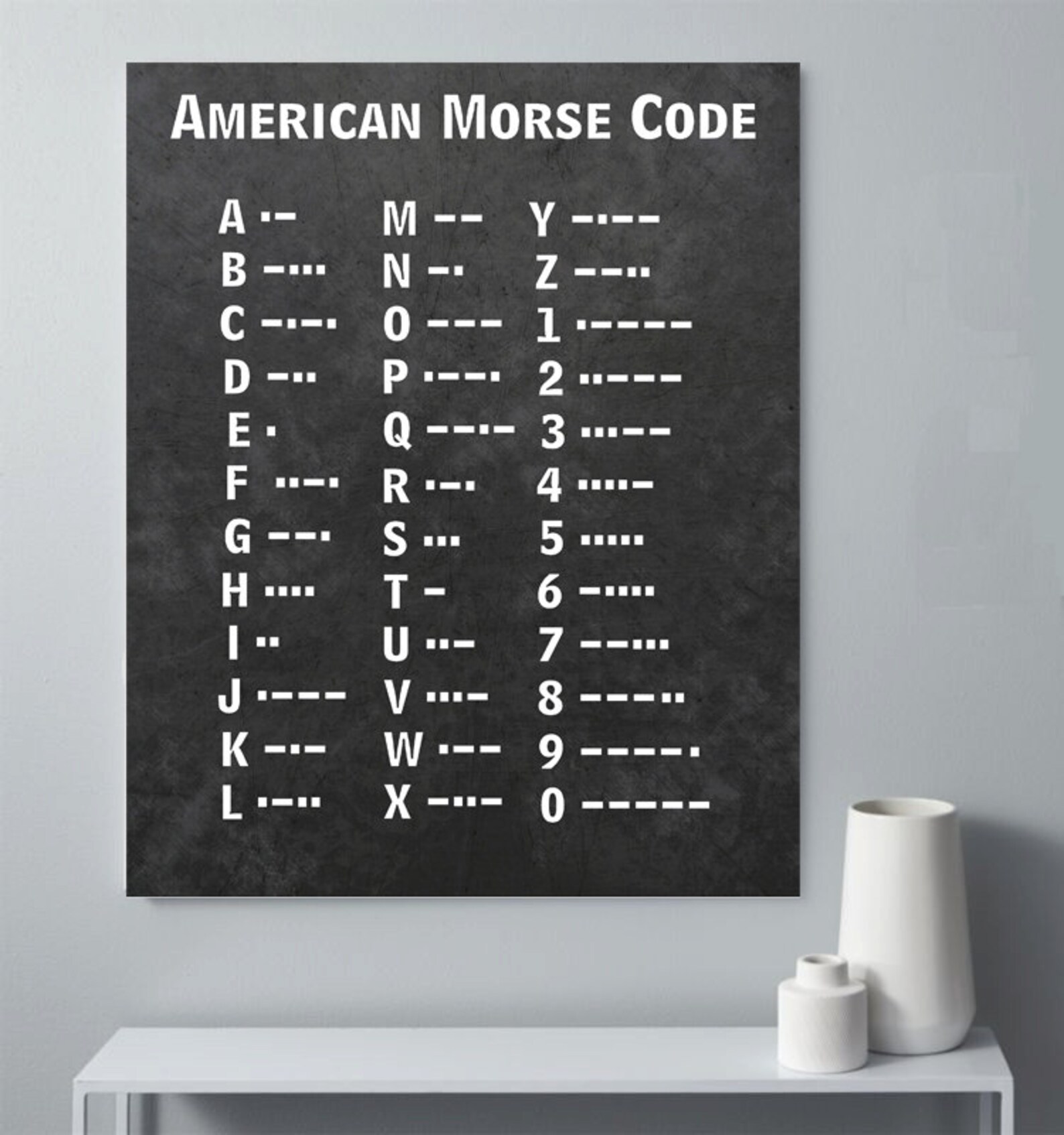 American Morse Code Printable Wall Decor, Morse Code Poster, Office ...