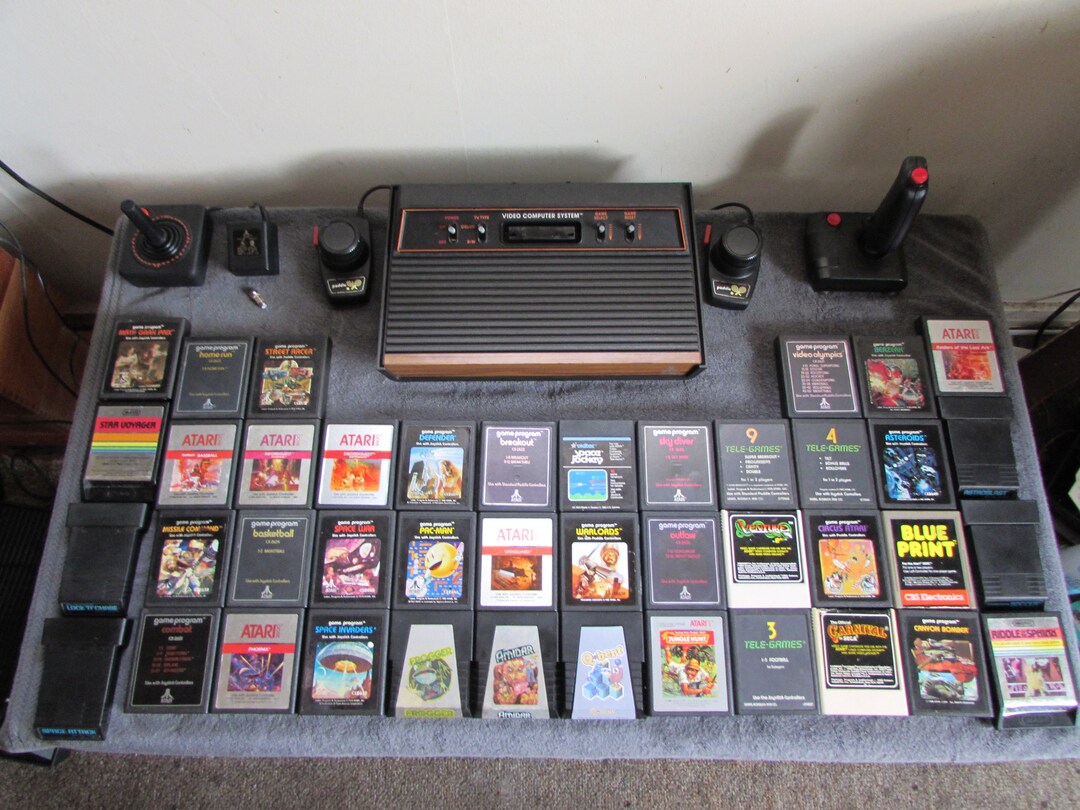 Atari 2600 4 Switch System Console Complete 41 Games All Etsy