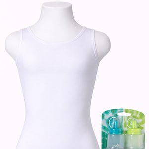 Tie Dye Gymnastics Leotard Kit: DIY Summer Activity Dance Womens Girls Toddler Childrens White leotard